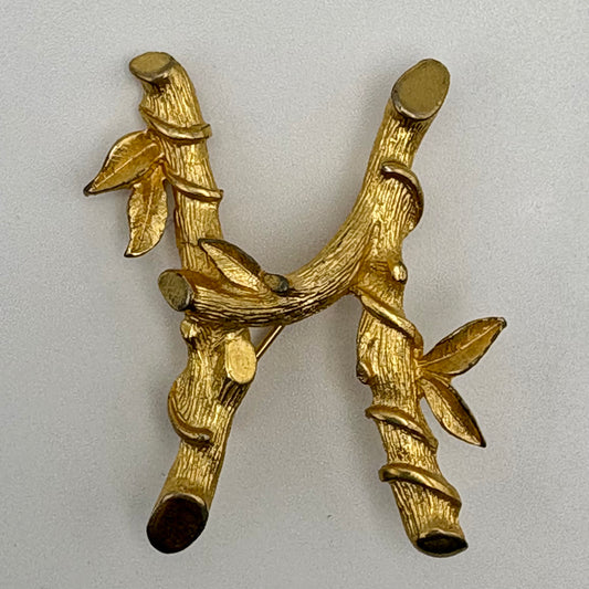 1964 Sarah Coventry Sarah's A.B.C.'s Brooch - Letter H
