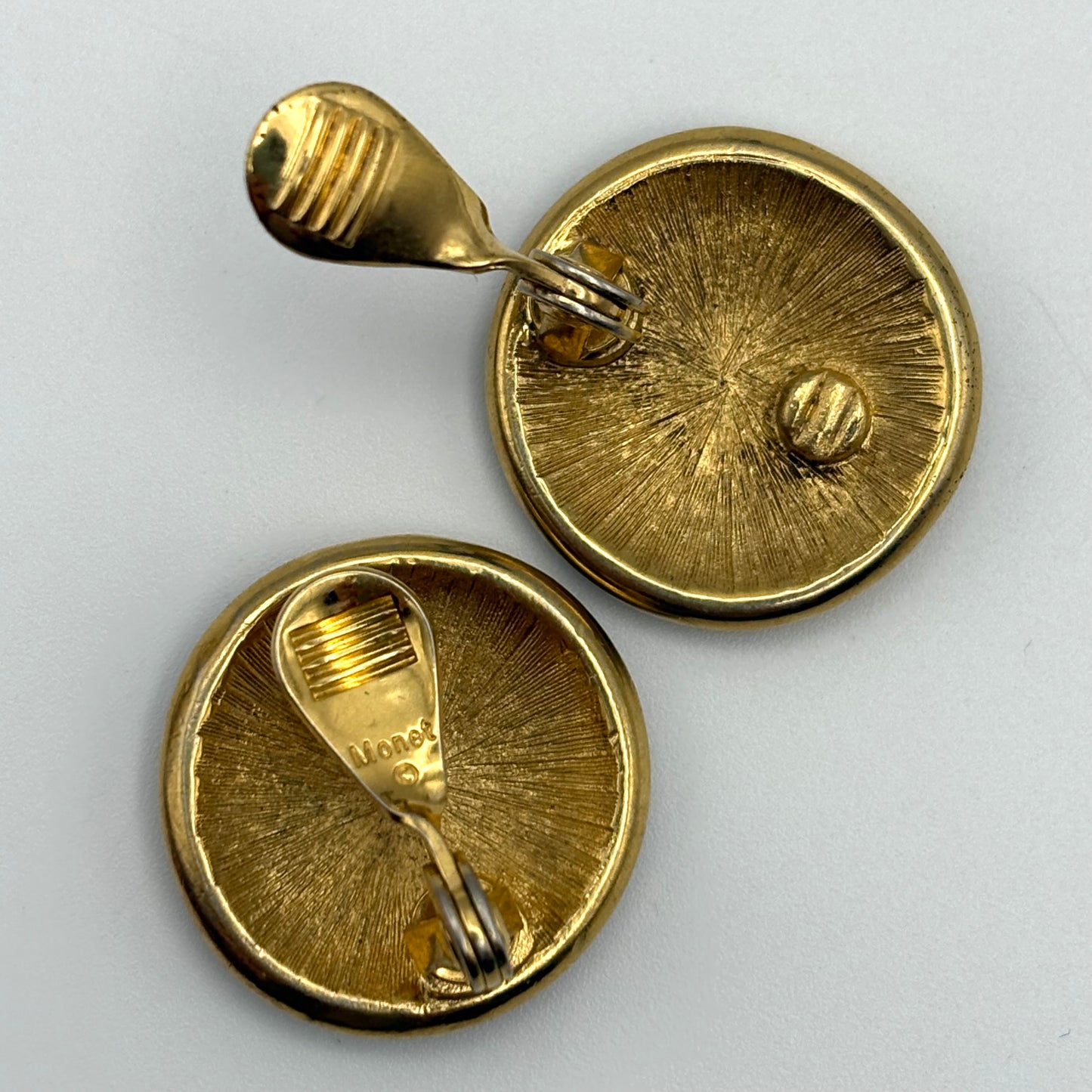 1980s Monet Enamel Clip Earrings