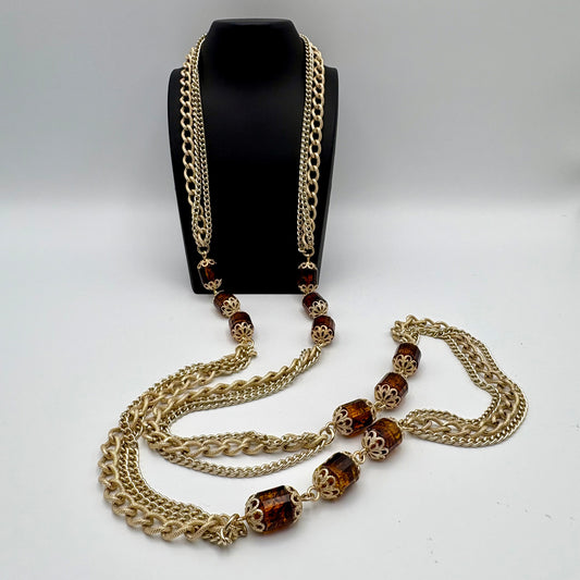 1972 Sarah Coventry Golden Lanterns Necklace
