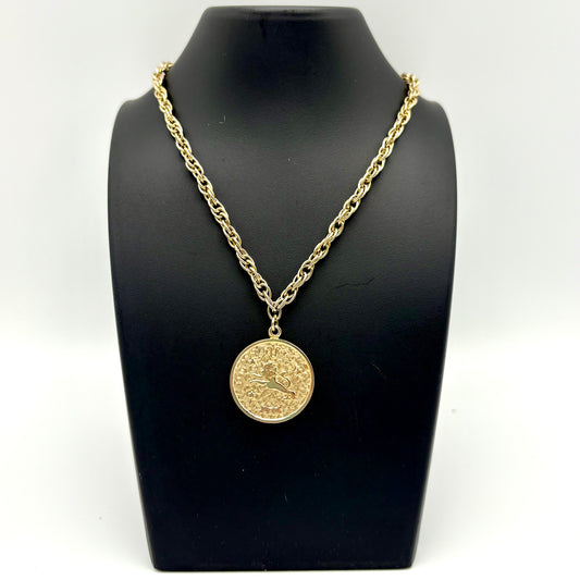 1970 Sarah Coventry Zodiac Pendant Necklace - Leo