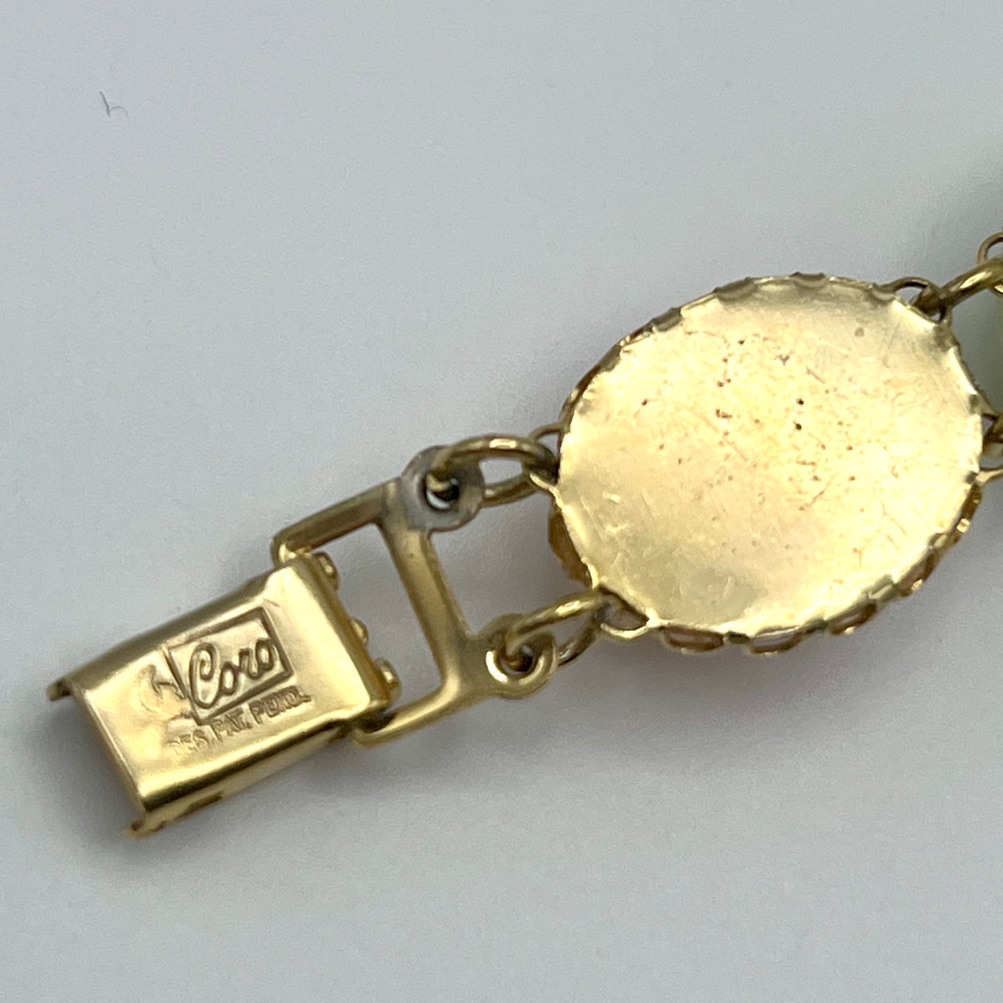 1950s Coro Pegasus Pastel Cabochon Bracelet