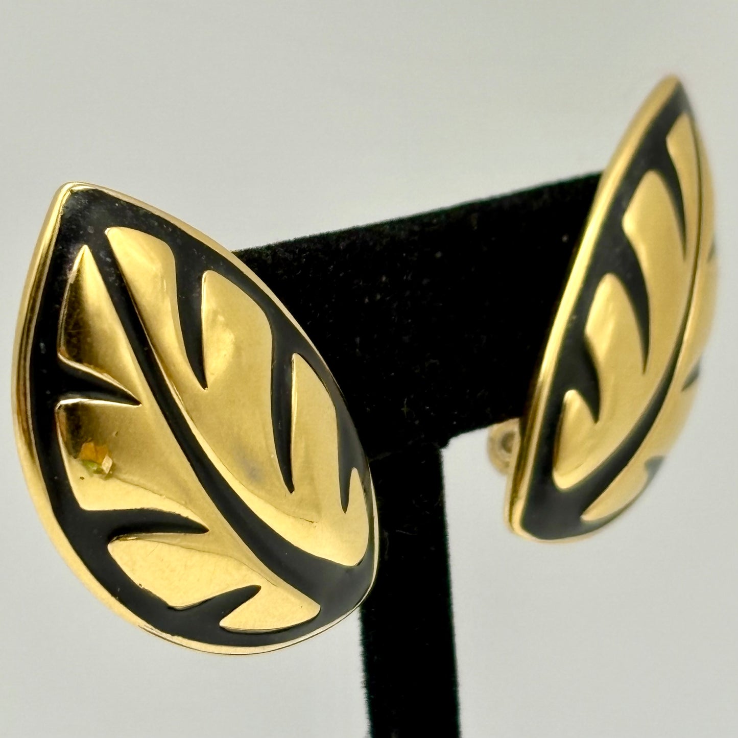 1990s Monet Leaf Post Earrings