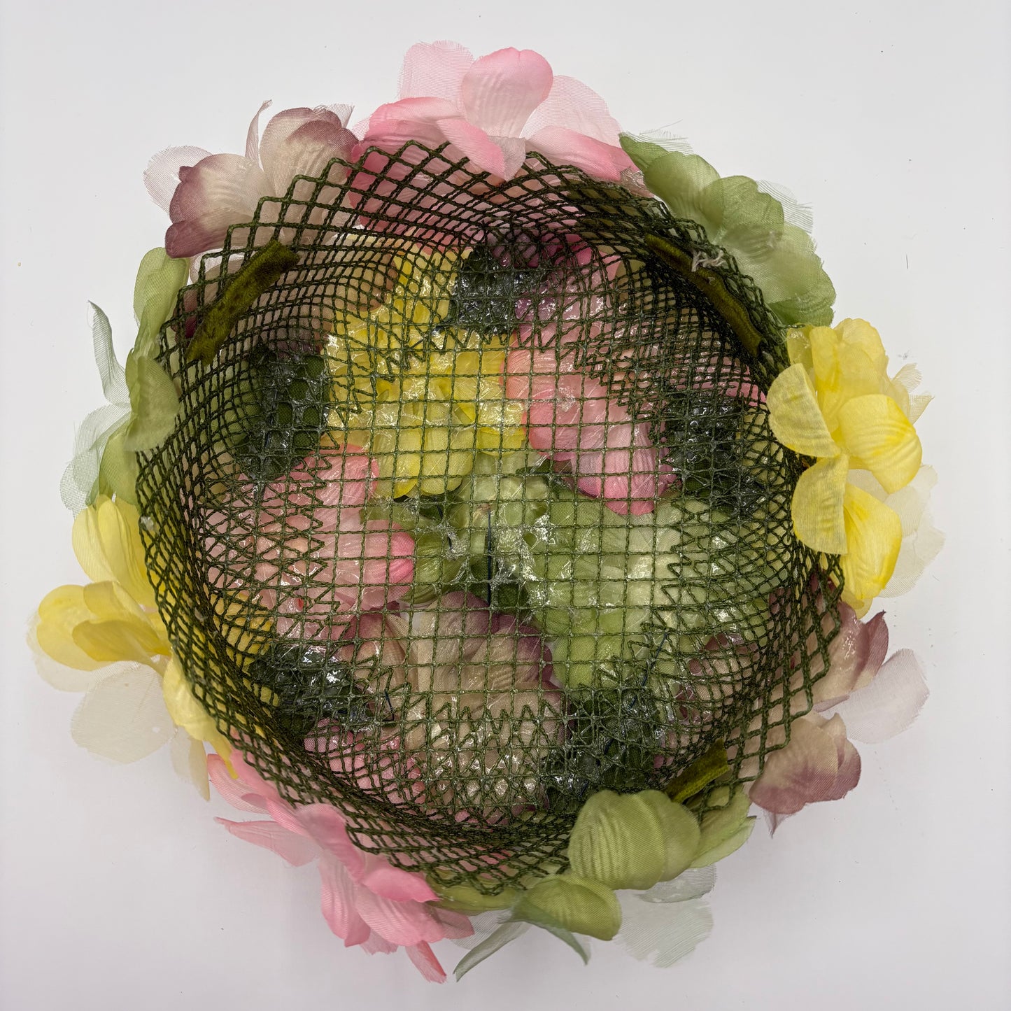 Late 50s/ Early 60s Flowered Pillbox Hat