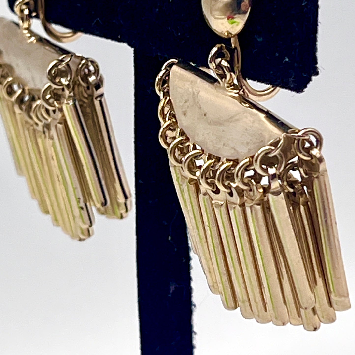 1960s Coro Dangle Fringe Earrings