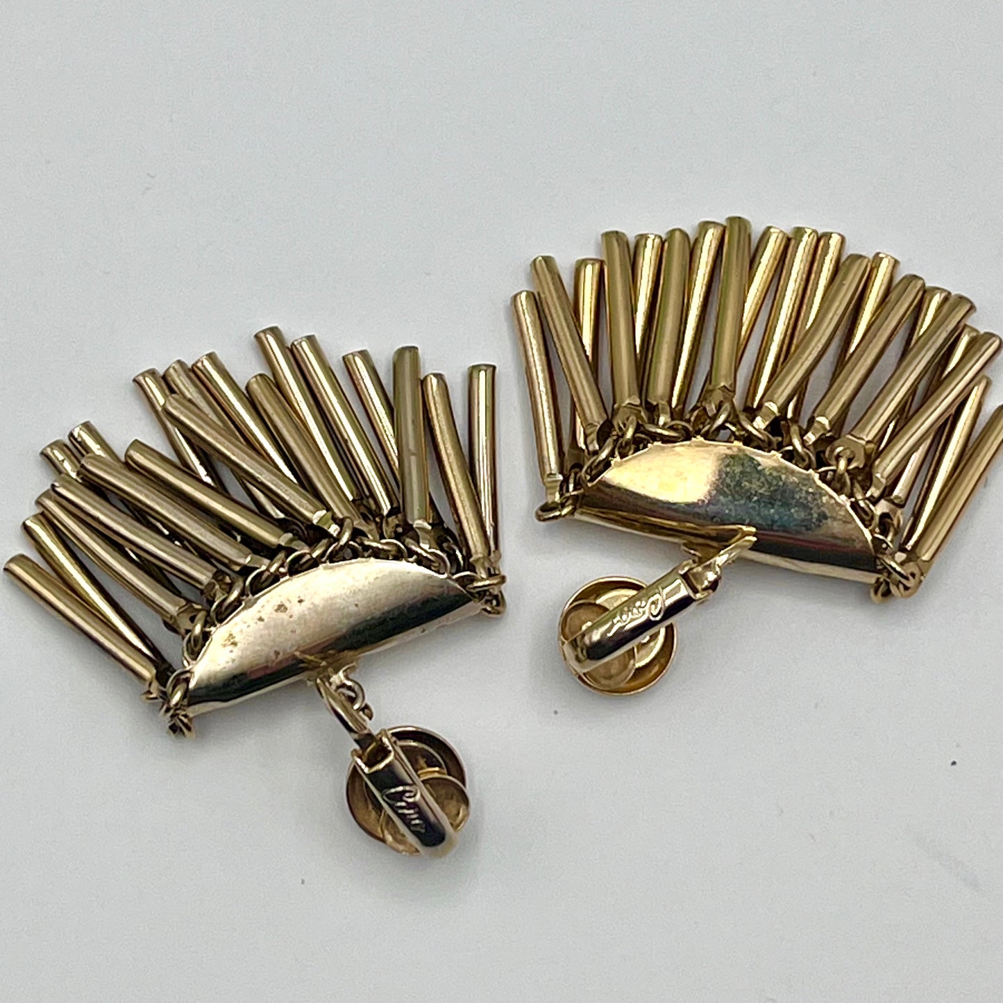 1960s Coro Dangle Fringe Earrings