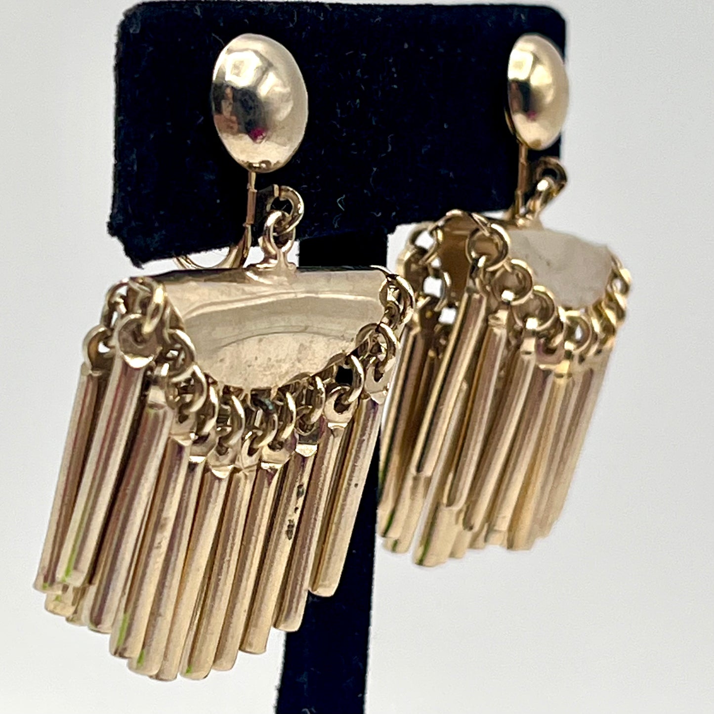 1960s Coro Dangle Fringe Earrings