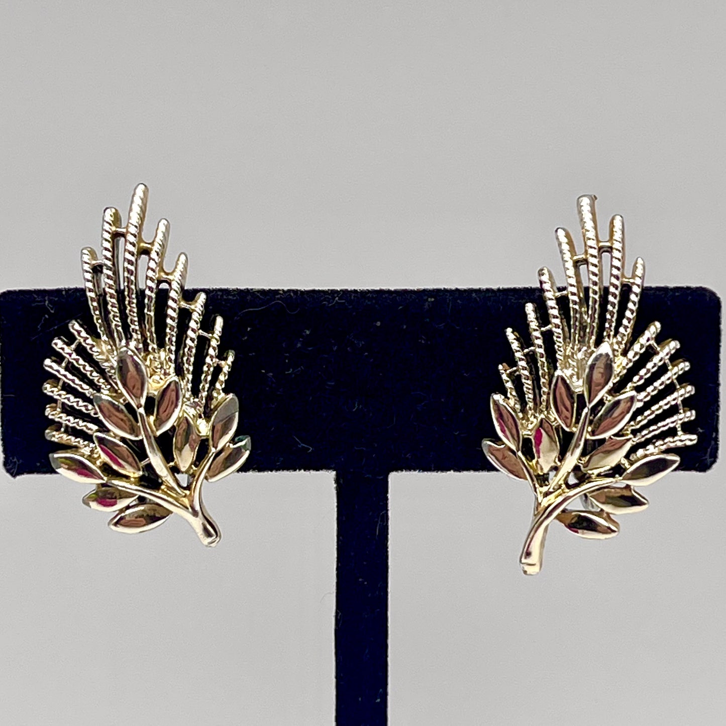 1960s Coro Leaf Earrings