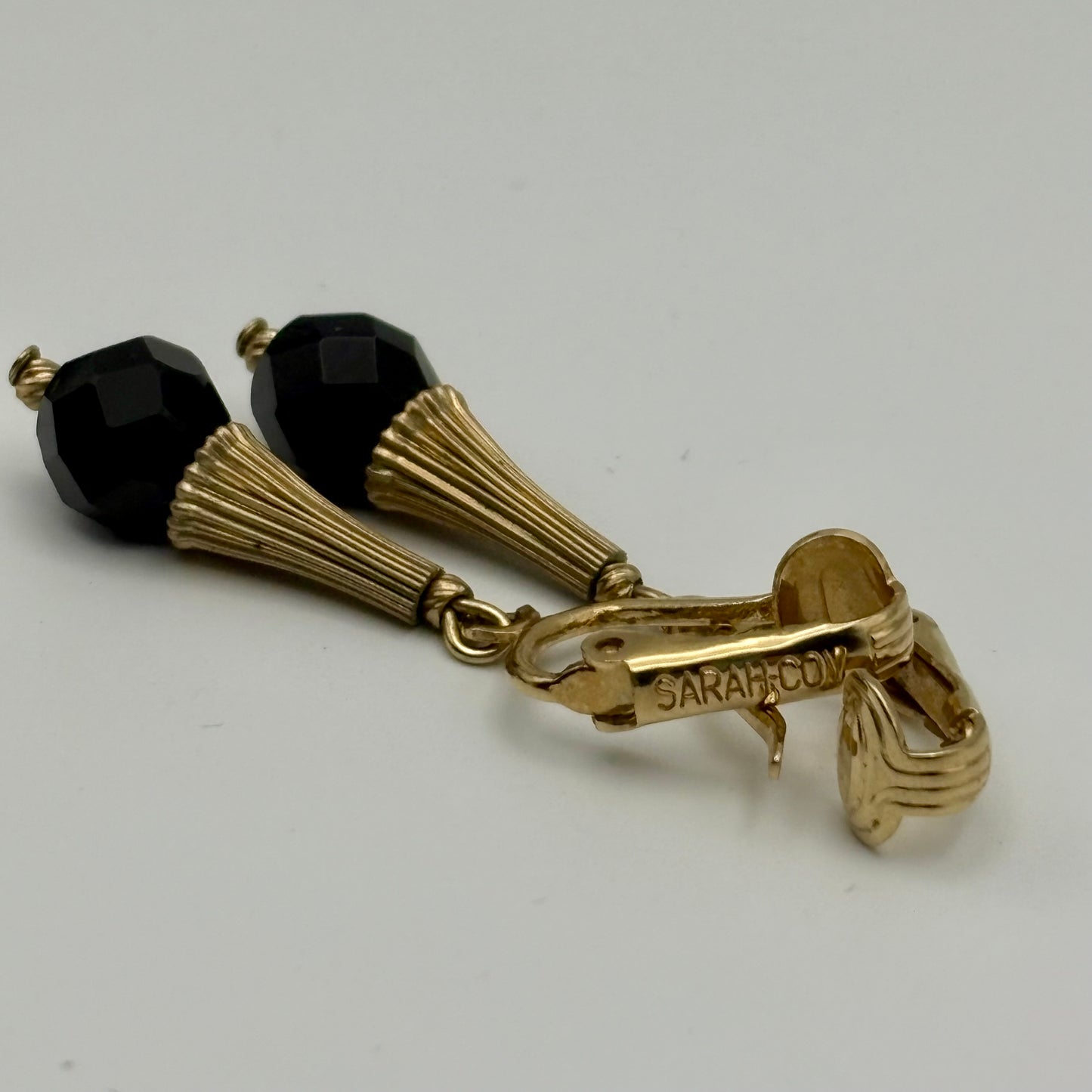 1966 Sarah Coventry Dancing Jet Earrings