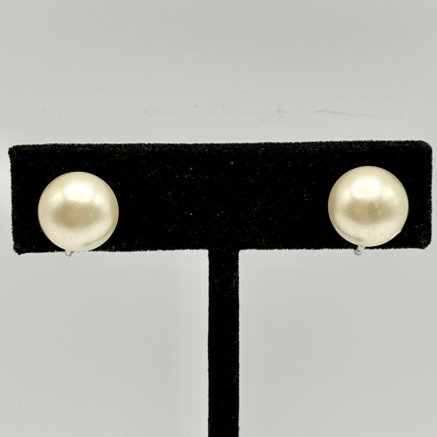 Vintage Sarah Coventry Pearl Button Earrings