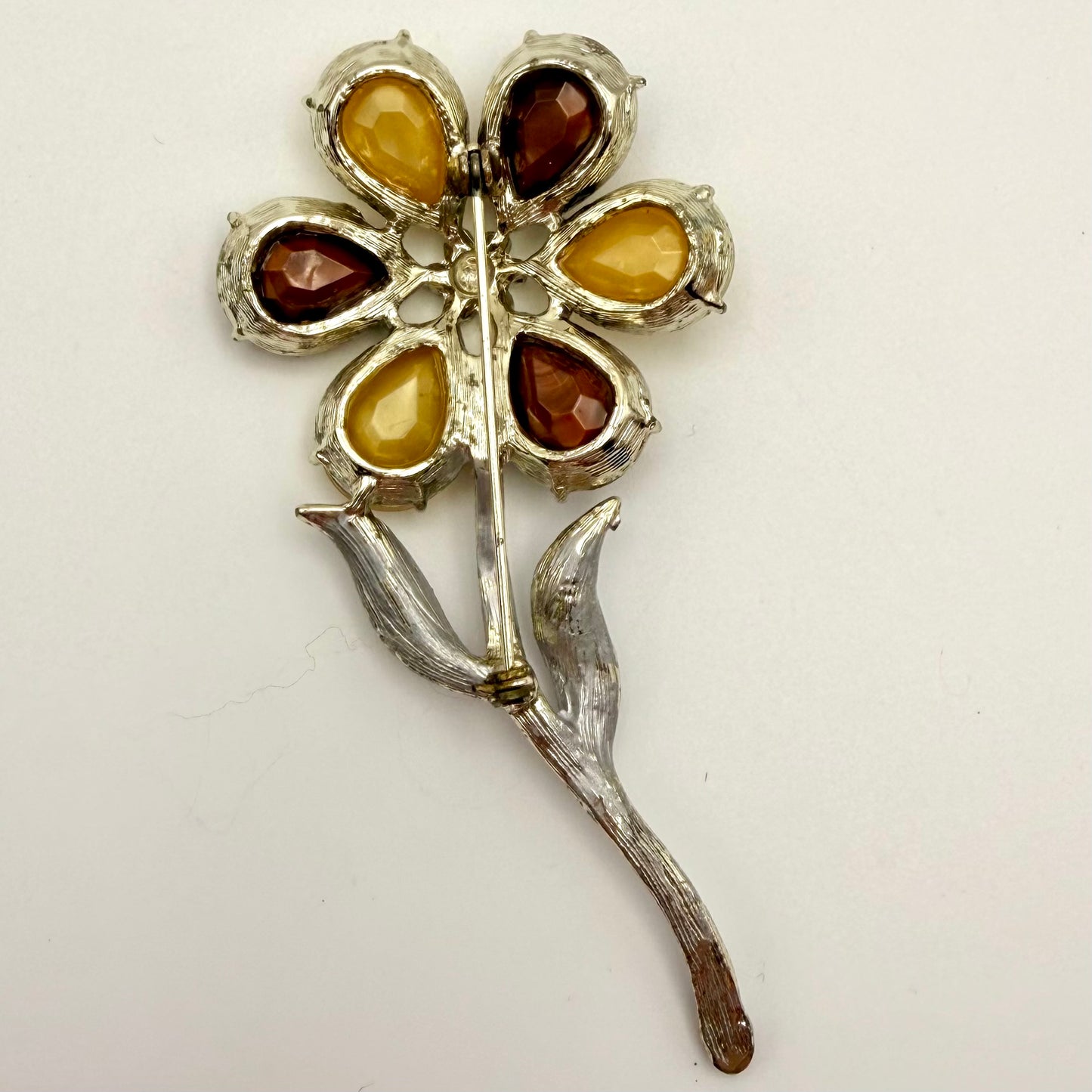 1960s Lucite Flower Brooch