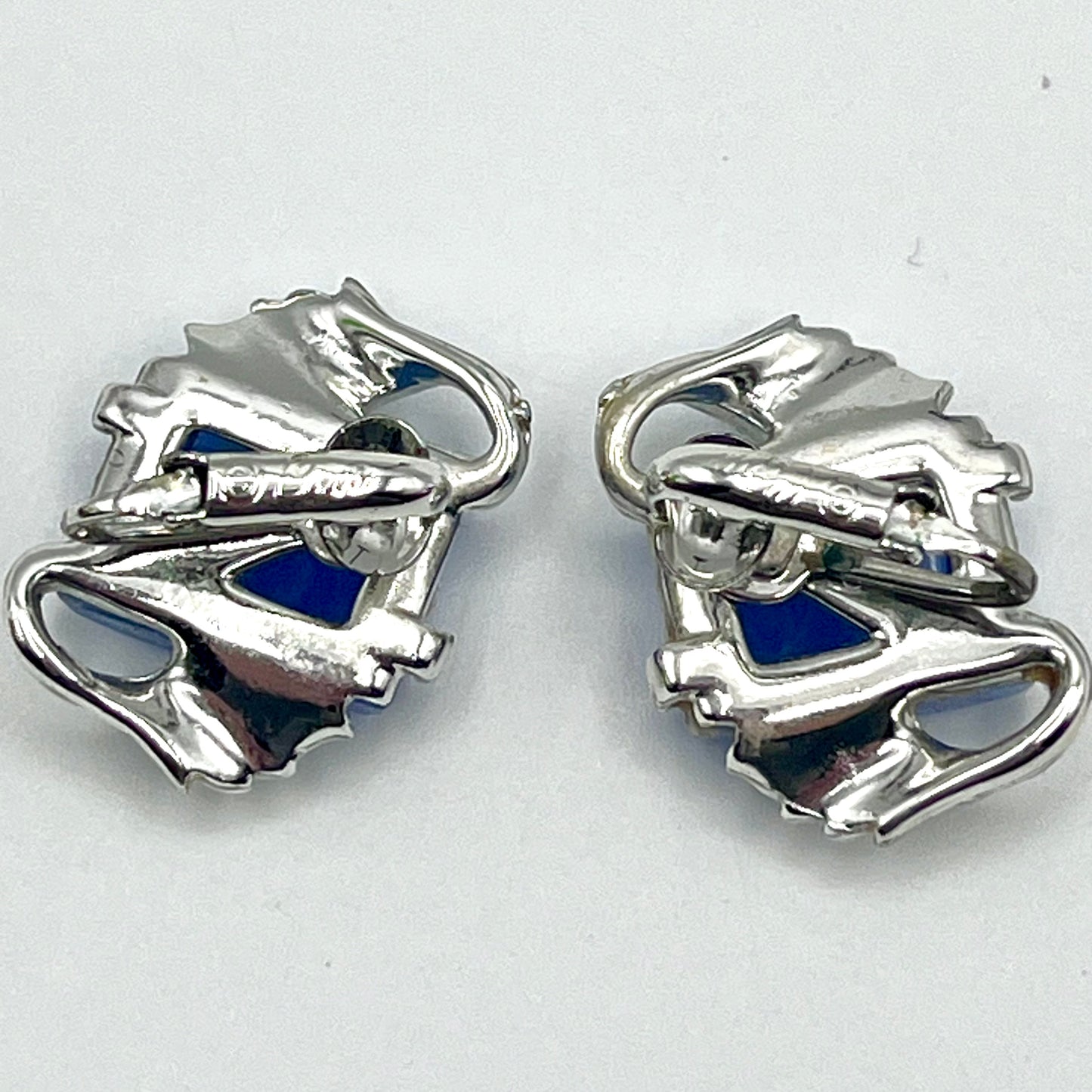 1960s Coro Blue Lucite Earrings
