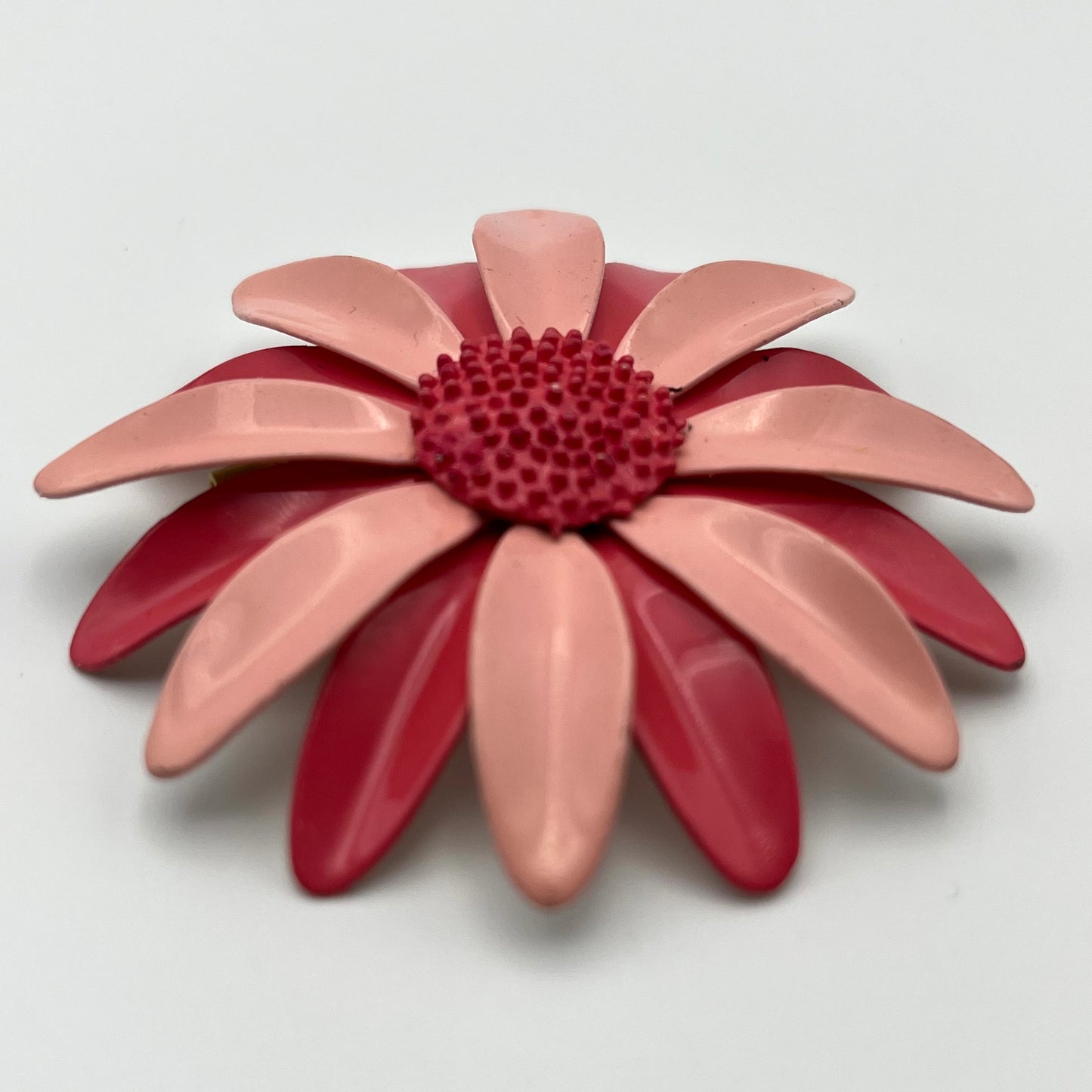 Late 60s/ Early 70s Pink Enamel Flower Brooch
