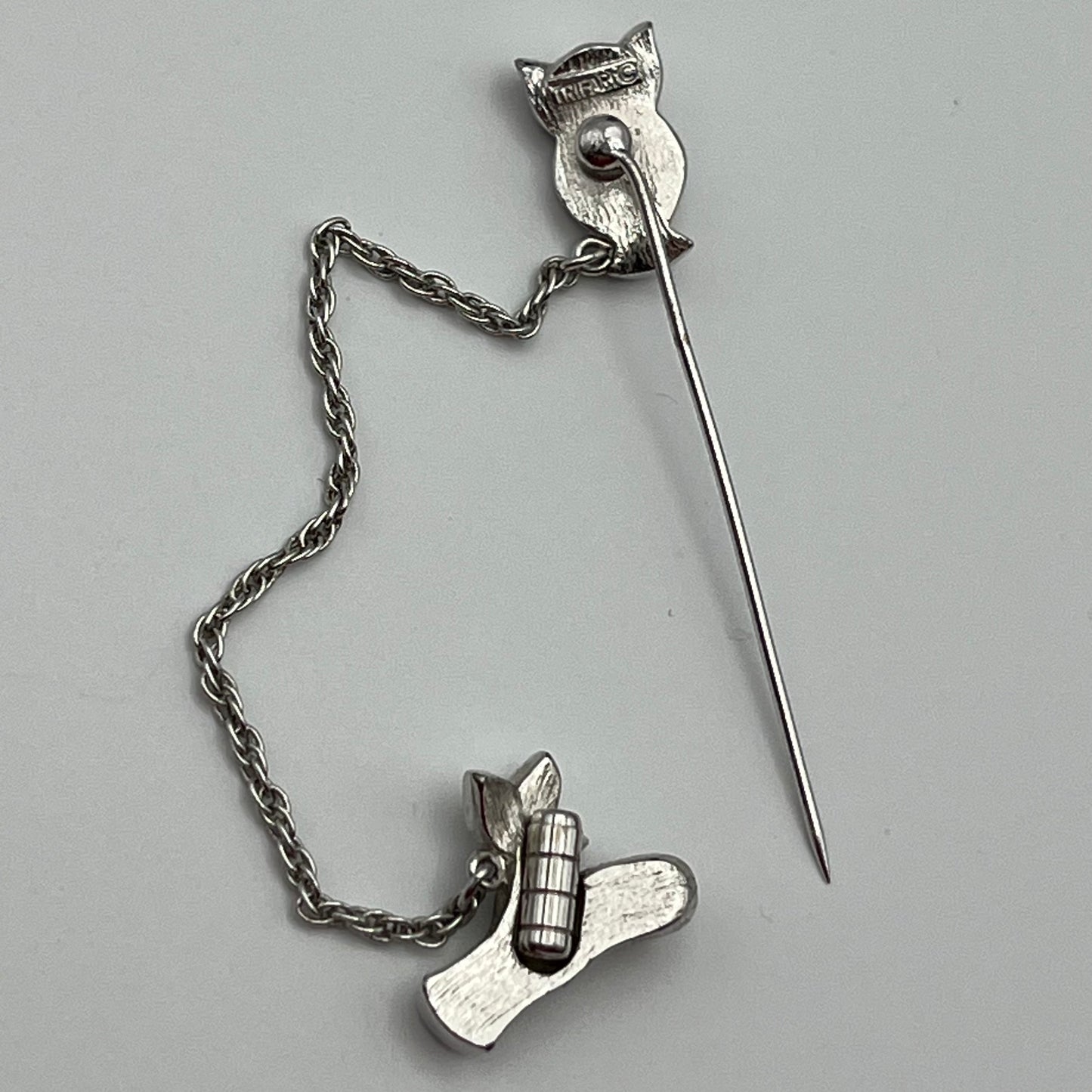 Late 60s Trifari Owl Stick Pin