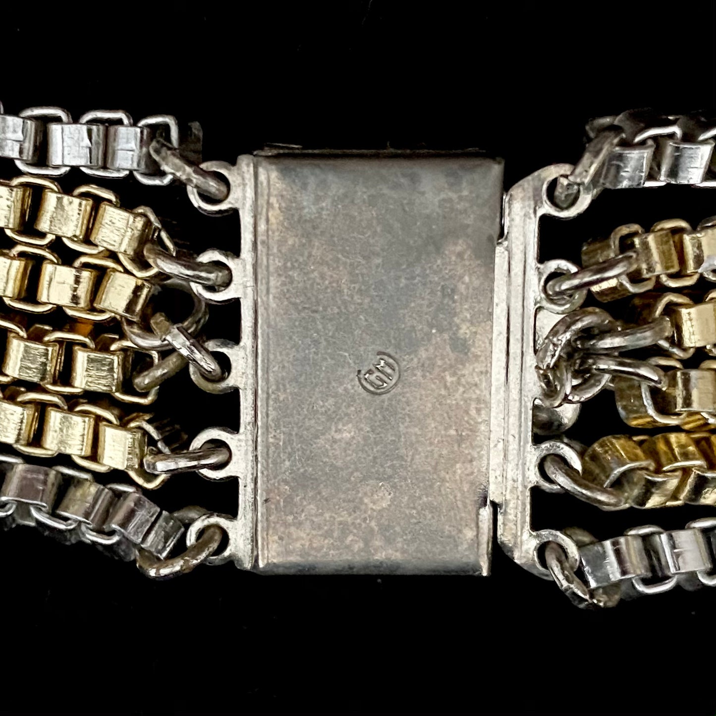 50s/60s GM Gold & Silver-Tone Box Chain Necklace