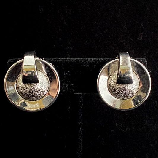 1950s Coro Silver Space Age Earrings