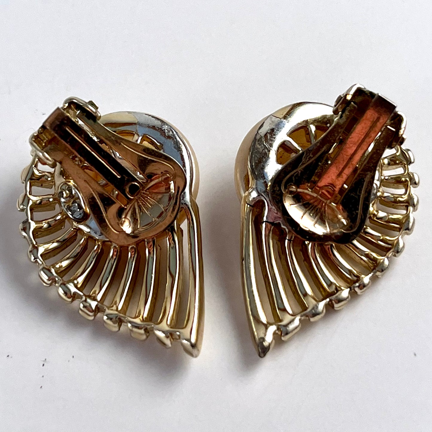 1956 Sarah Coventry Pearl Flight Earrings