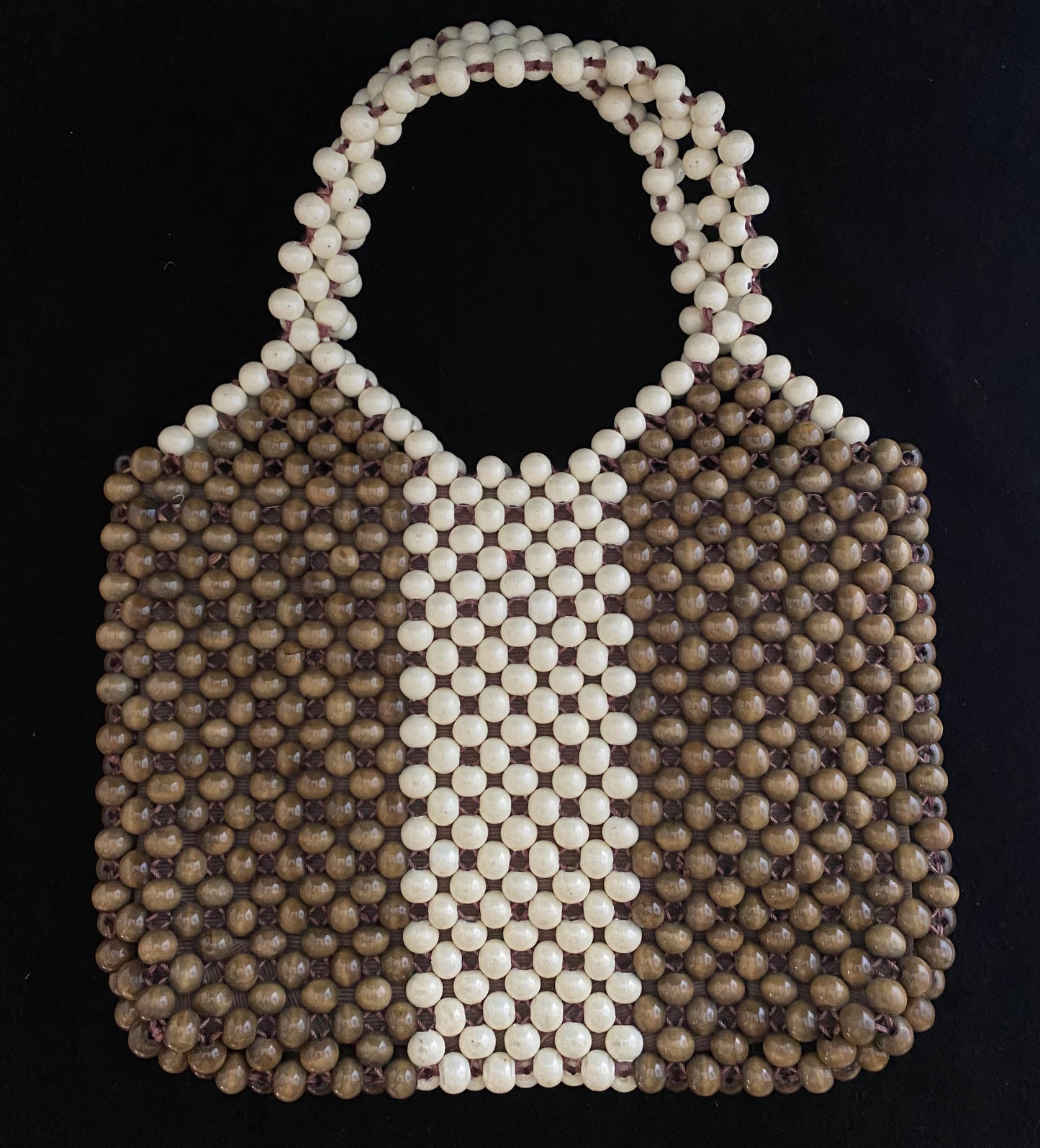 1960s Dayne Taylor Wooden Bead Purse - Retro Kandy Vintage