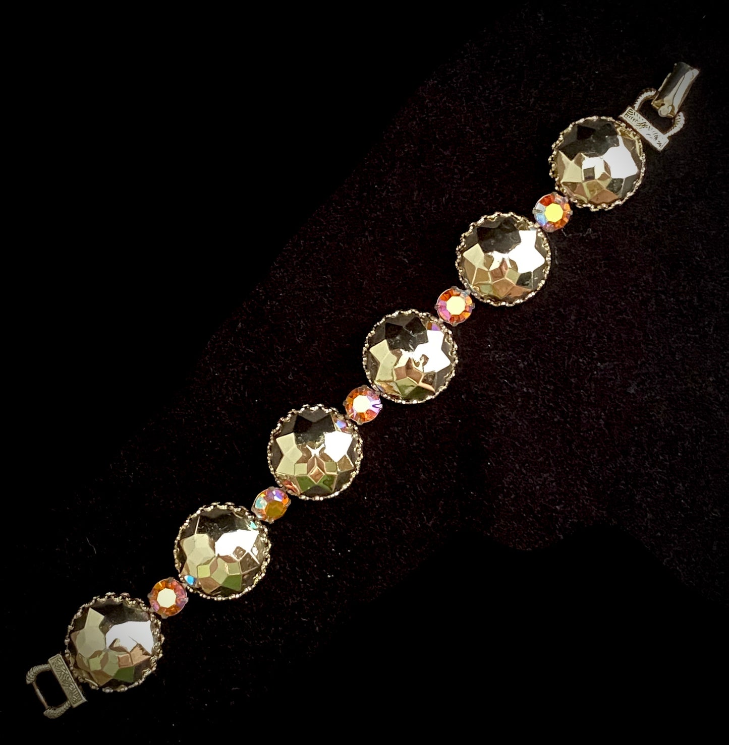 1960s Coro Faceted Domed Bracelet - Retro Kandy Vintage