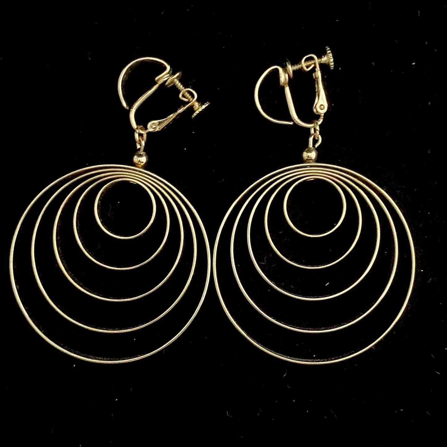 1970s Napier Swivel Hoop Earrings - Retro Kandy Vintage