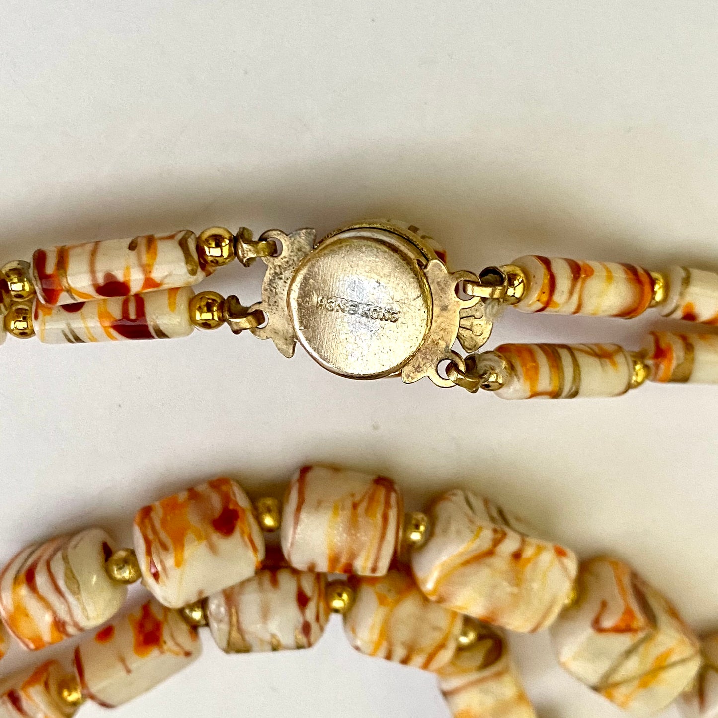 1960s Hong Kong Double Strand Bead Necklace