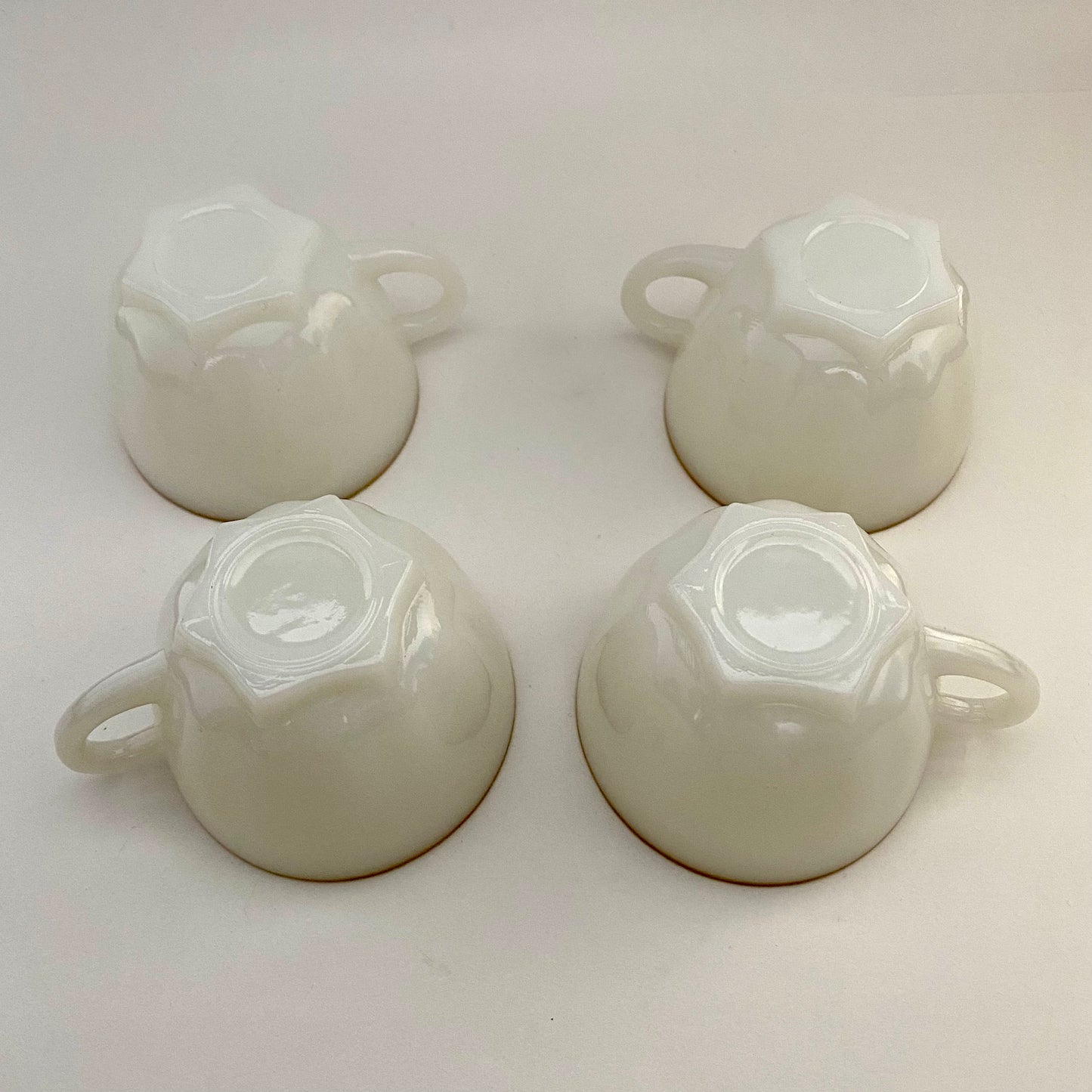 Late 50s/ Early 60s White Luncheon Plates & Cups (Set of 4)