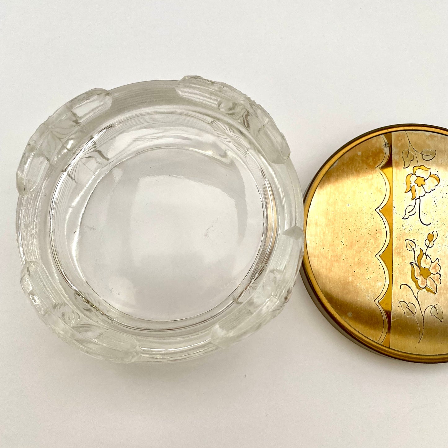 1940s Glass Powder Jar