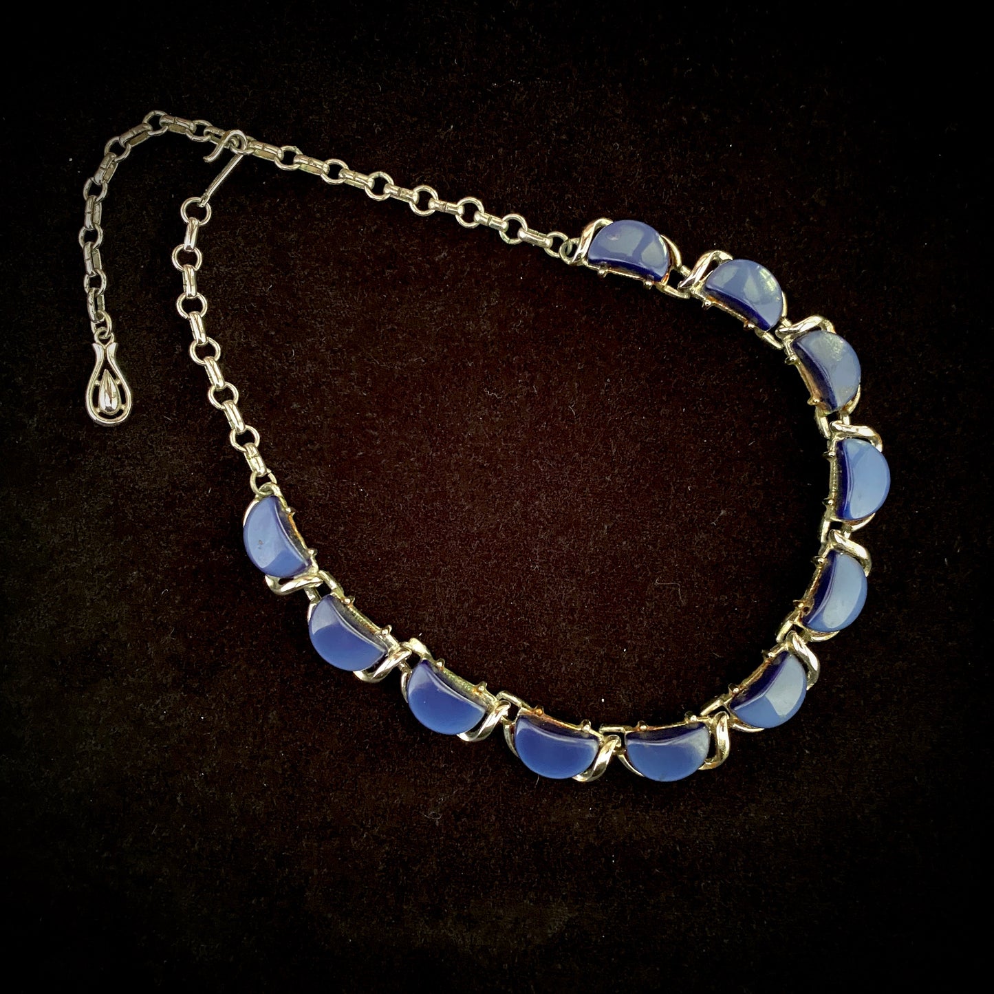 Late 50s/ Early 60s Coro Blue and Silver Necklace - Retro Kandy Vintage