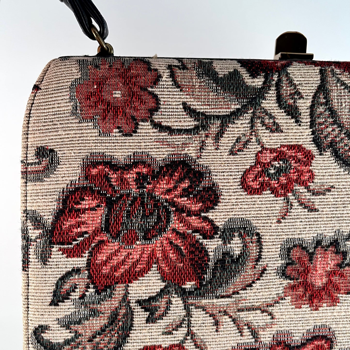 1960s Flowered Tapestry Handbag