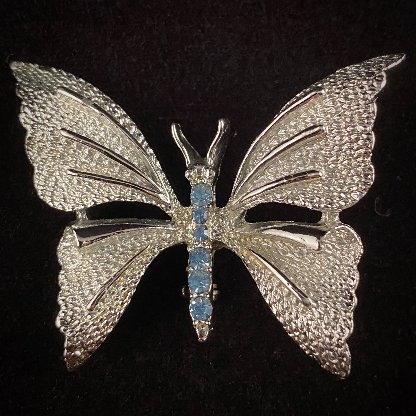 1960s Gerry's Butterfly & Rhinestone Brooch - Retro Kandy Vintage