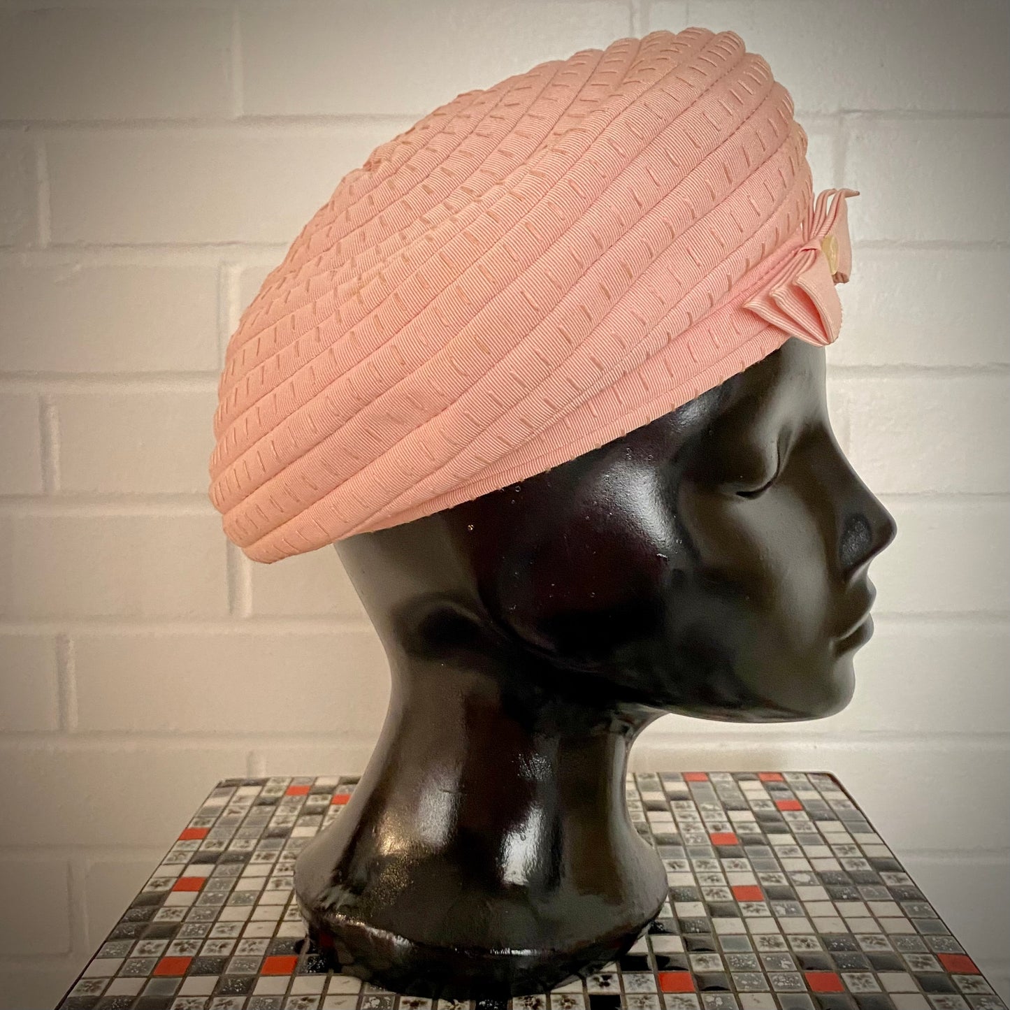 1950s Grosgrain Ribbon Beret Hat