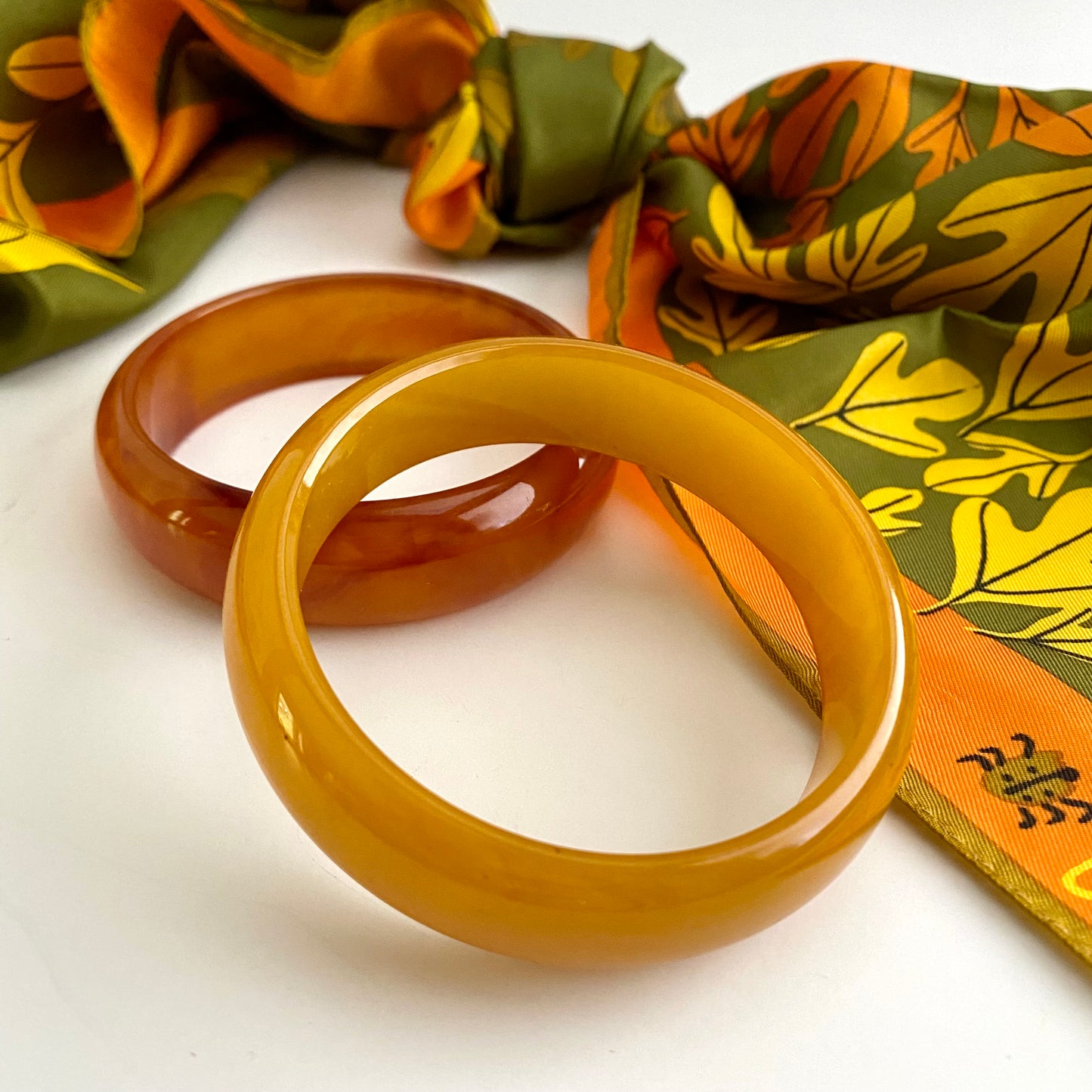 Late 60s/ Early 70s Relpo 6276 Leaf Patterned Creamer & Saucer