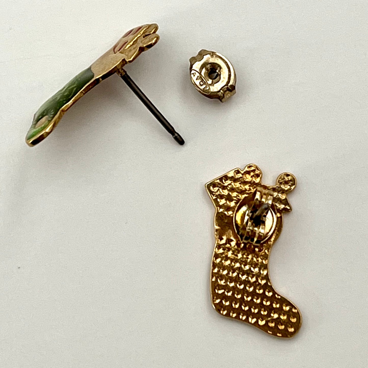 2001 Avon Christmas Novelty Stocking Earrings