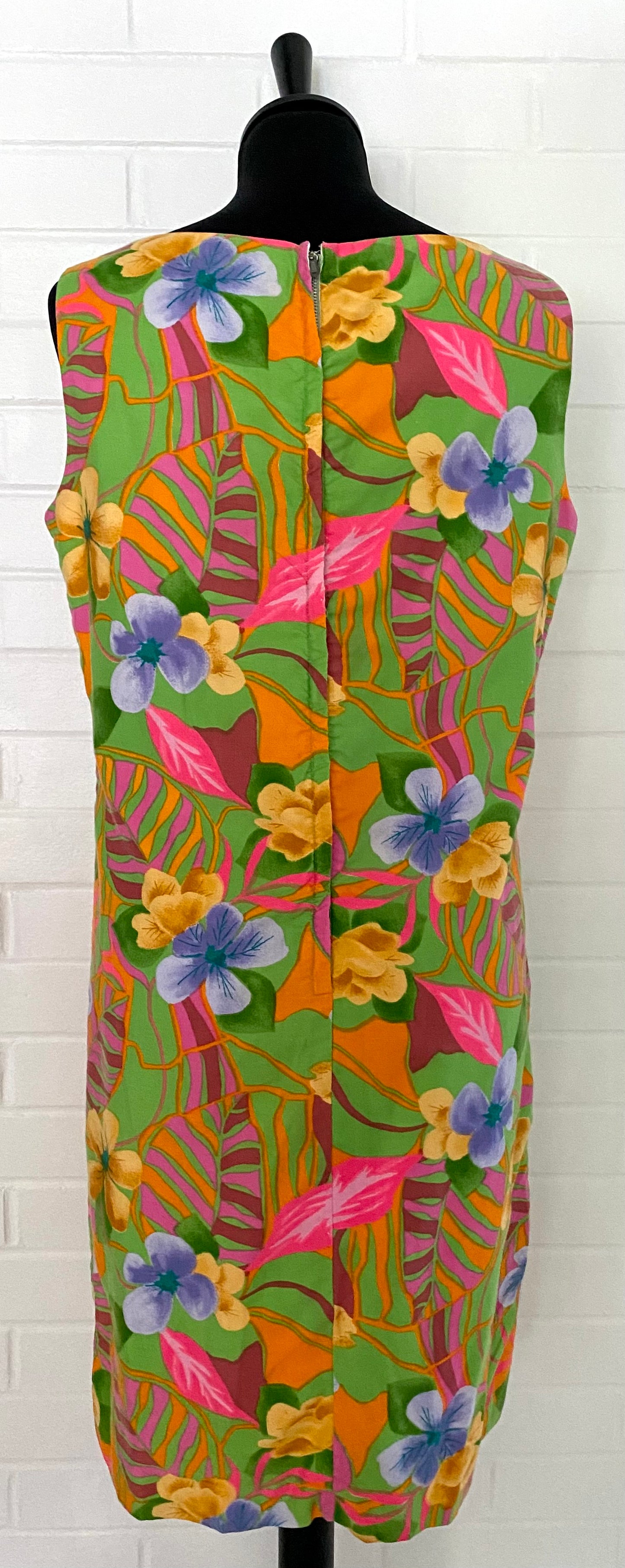 1960s Hawaiian Printed Cotton Shift Dress