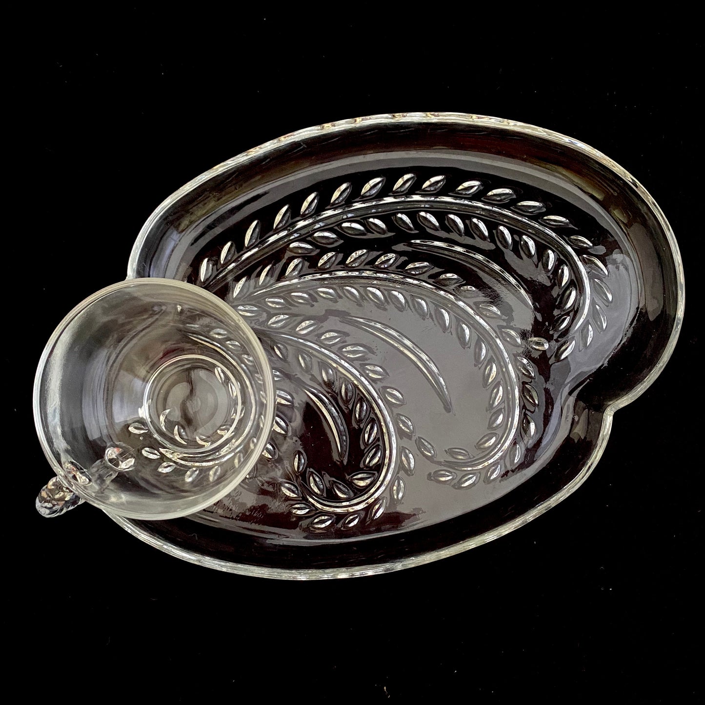 1950s Federal Glass, Homestead Snack Set