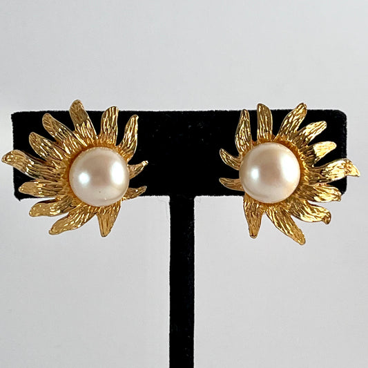 1960s Celebrity NY Pearl Earrings