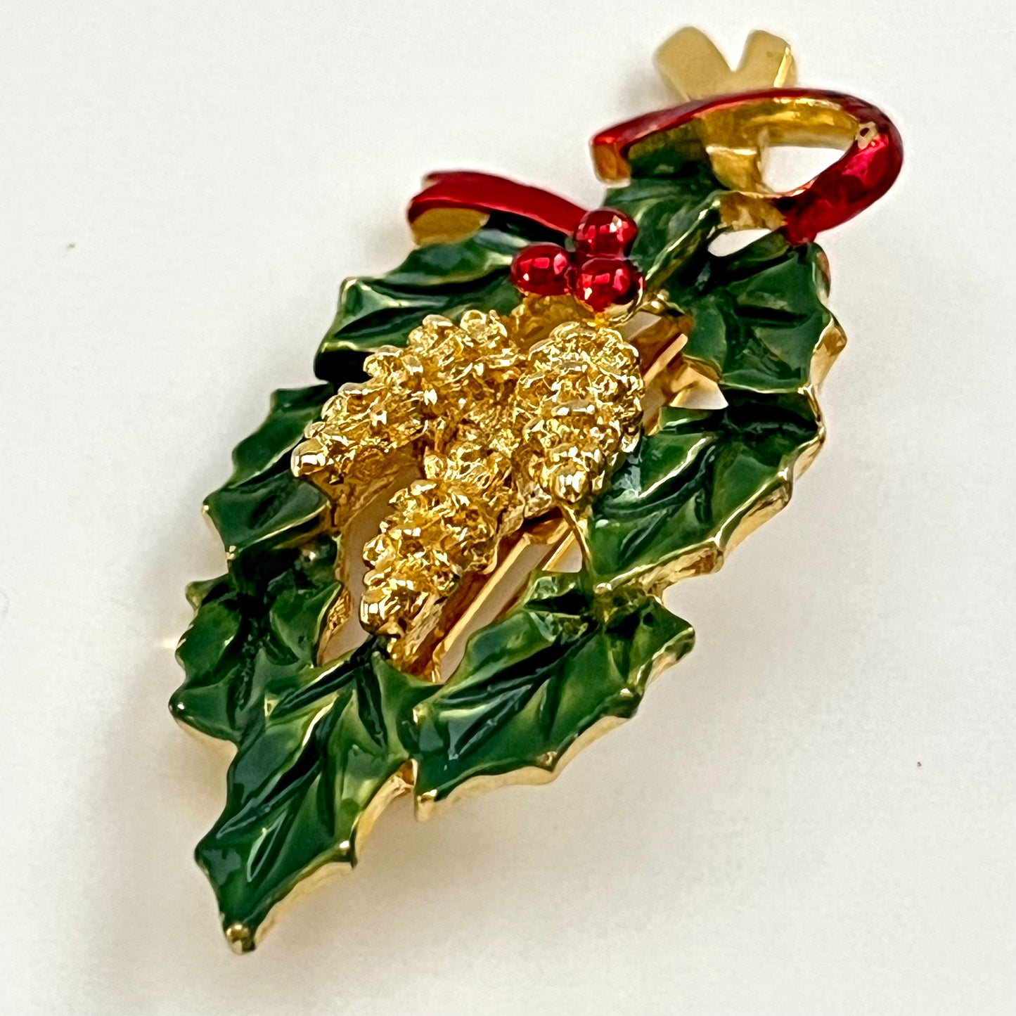 Late 60s/ Early 70s Gerry's Holly & Pinecone Brooch