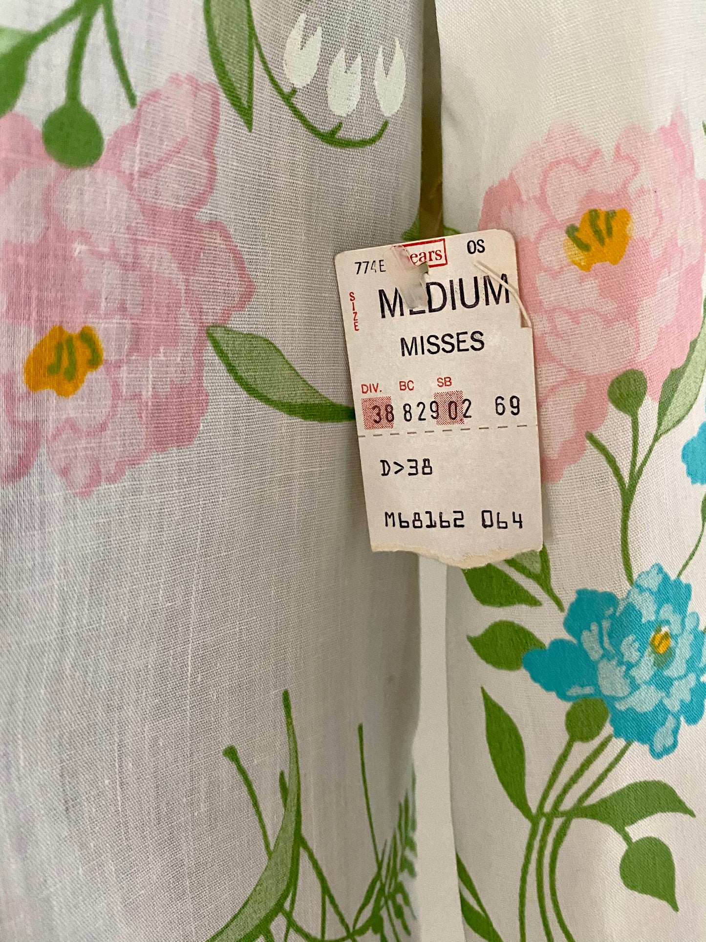 Late 60s/ Early 70s Sears Flowered Robe- New!