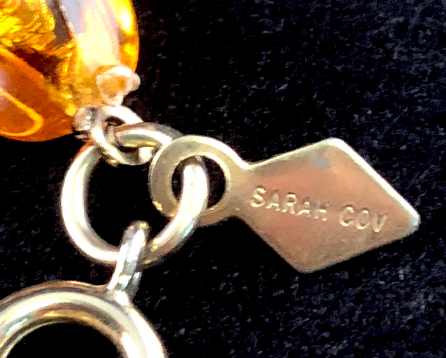 1976 Sarah Coventry Amber Holiday Beads - Retro Kandy Vintage
