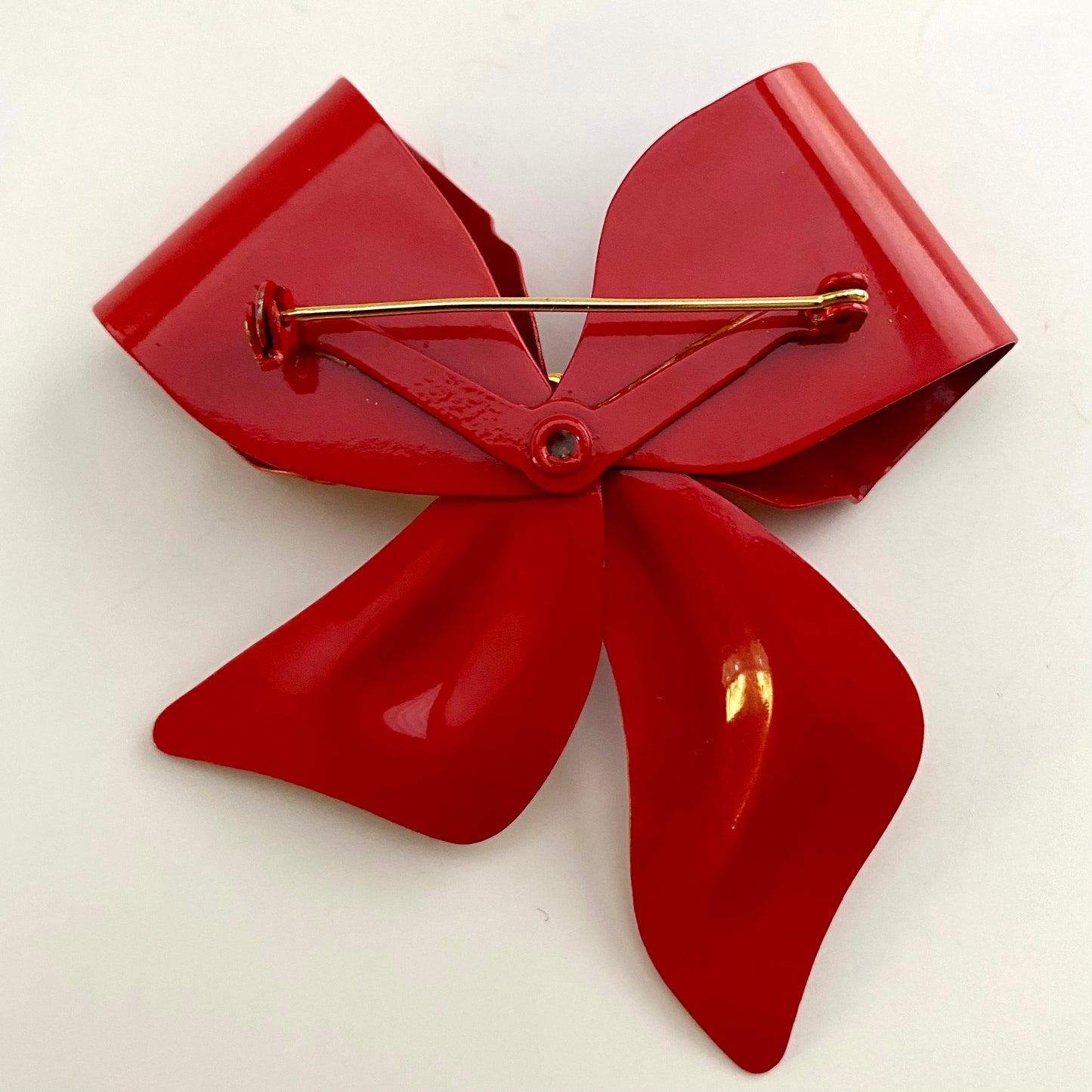 1960s Enamel Bow Brooch