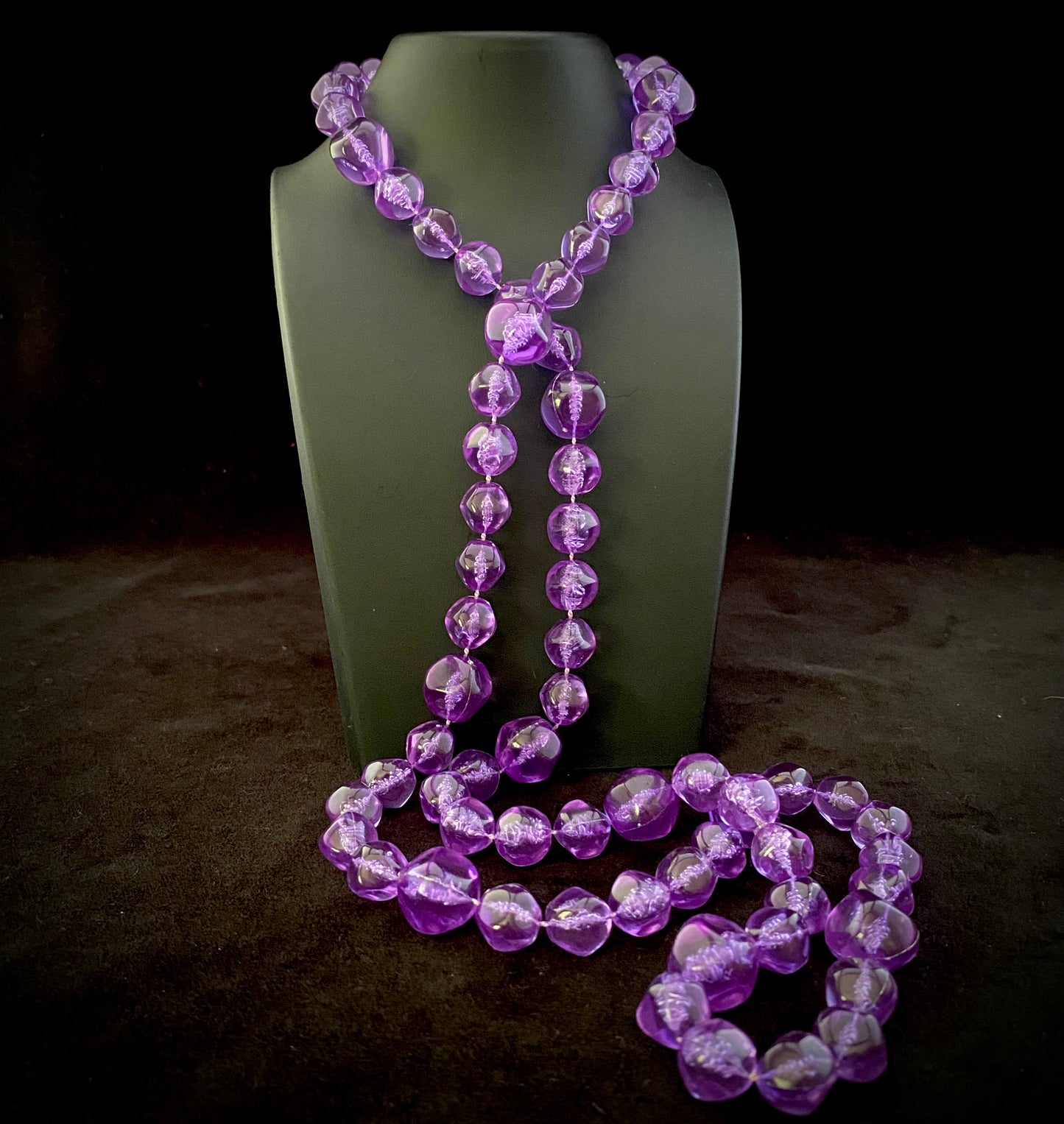 1987 Avon Purple Dawn Necklace and Earrings - Retro Kandy Vintage