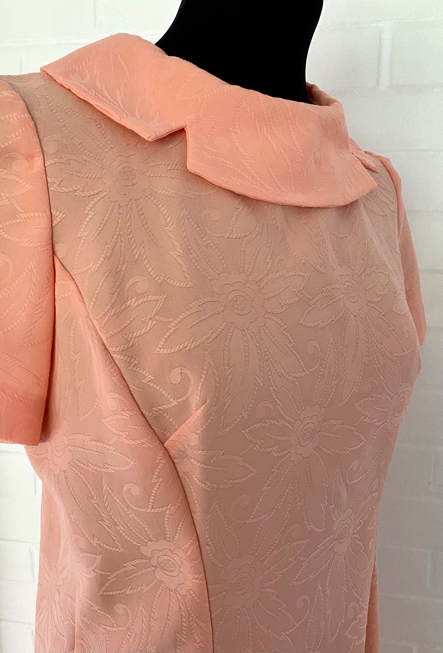 1960s Peach Shift Dress
