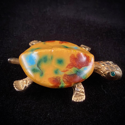 Late 60s/ Early 70s JJ (Jonette Jewelry) Turtle Brooch - Retro Kandy Vintage