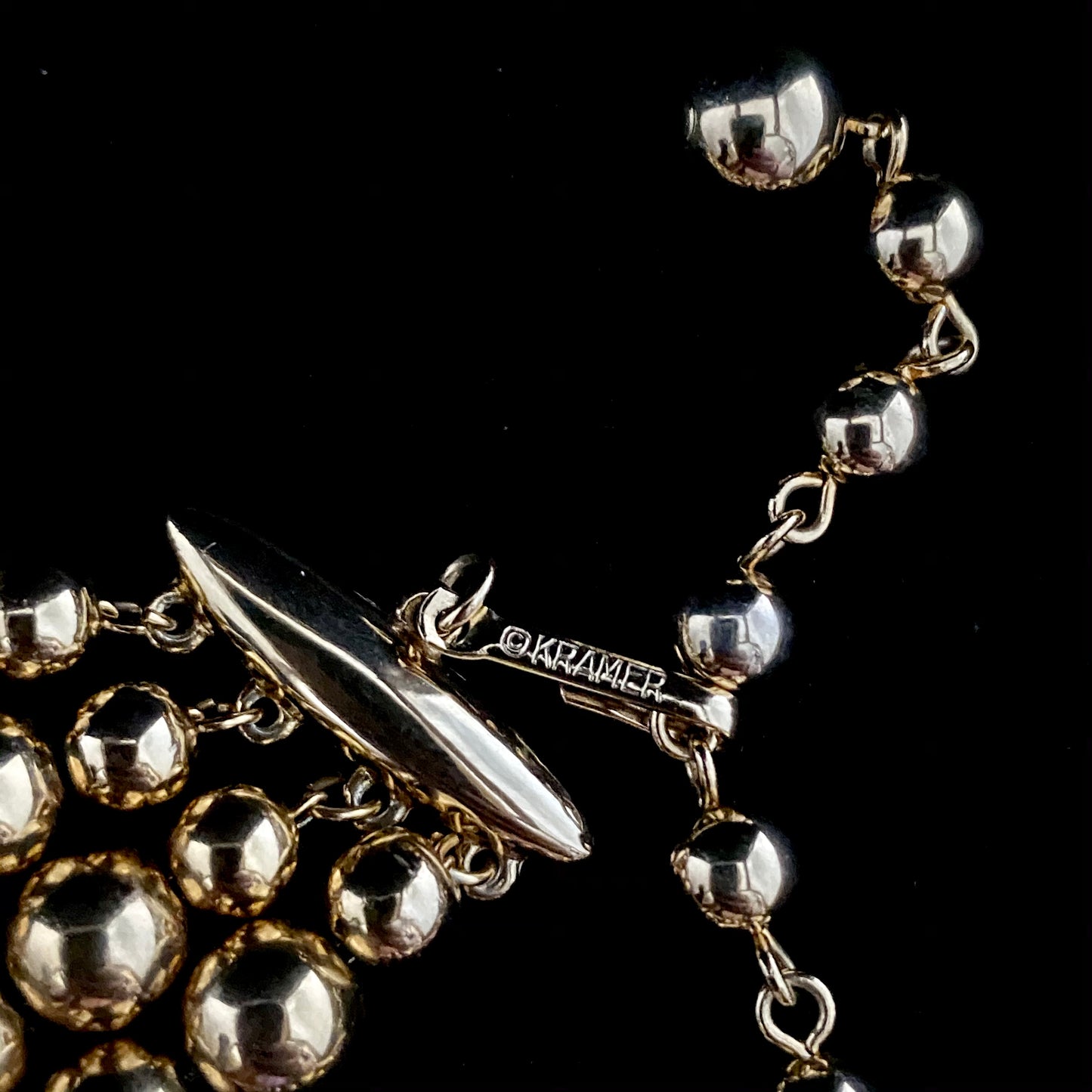 1950s Kramer 4-Strand Bead Necklace