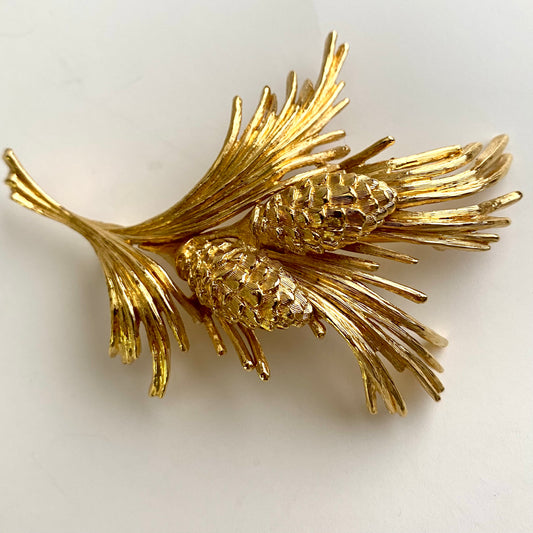 Late 60s/ Early 70s Monet Pine Branch Brooch