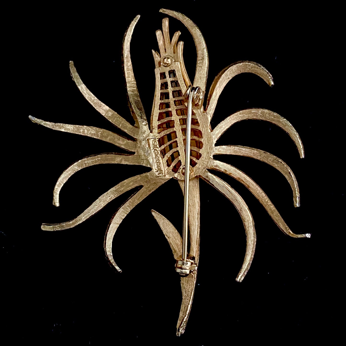 1940s Corocraft Gold Thistle Brooch by Coro - Retro Kandy Vintage