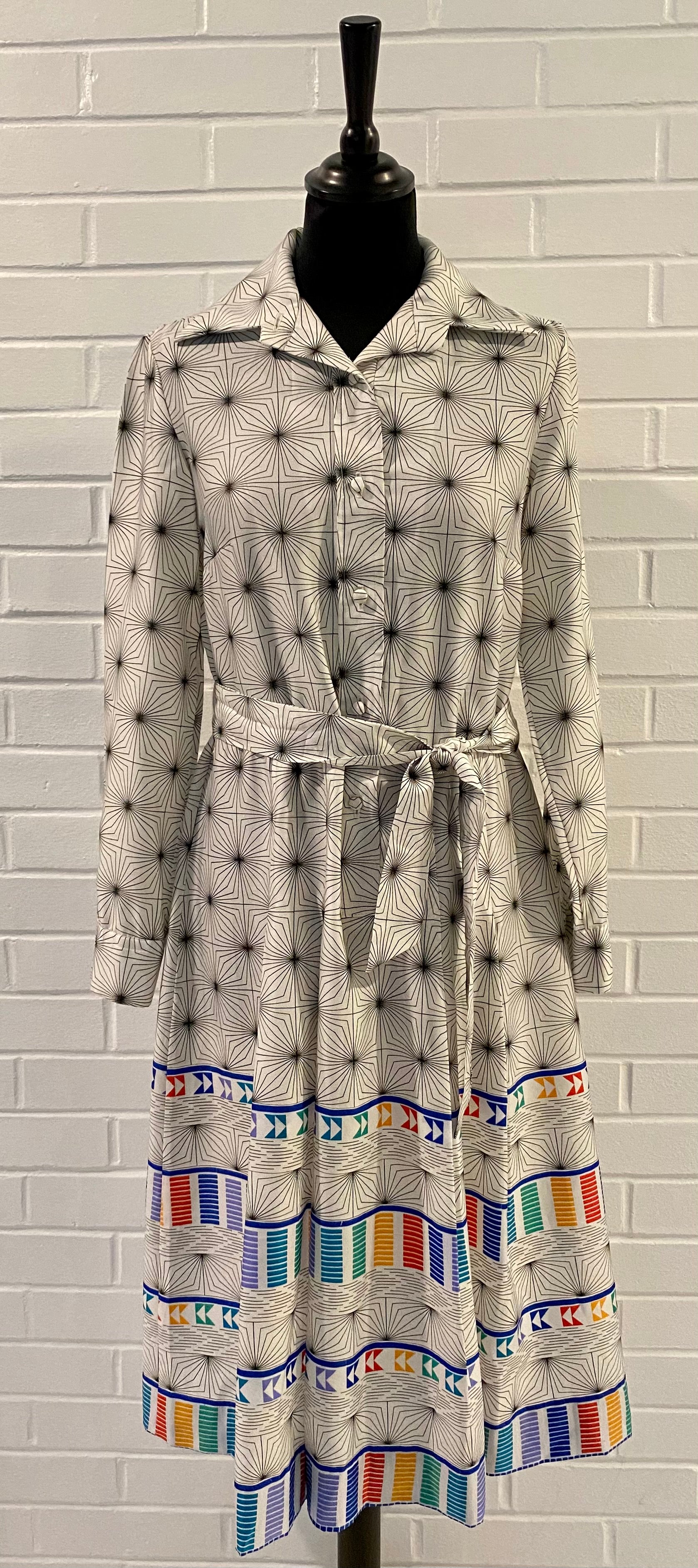 1970s Lanvin Geometric Printed Dress 1970s Lanvin Geometric Printed Dress