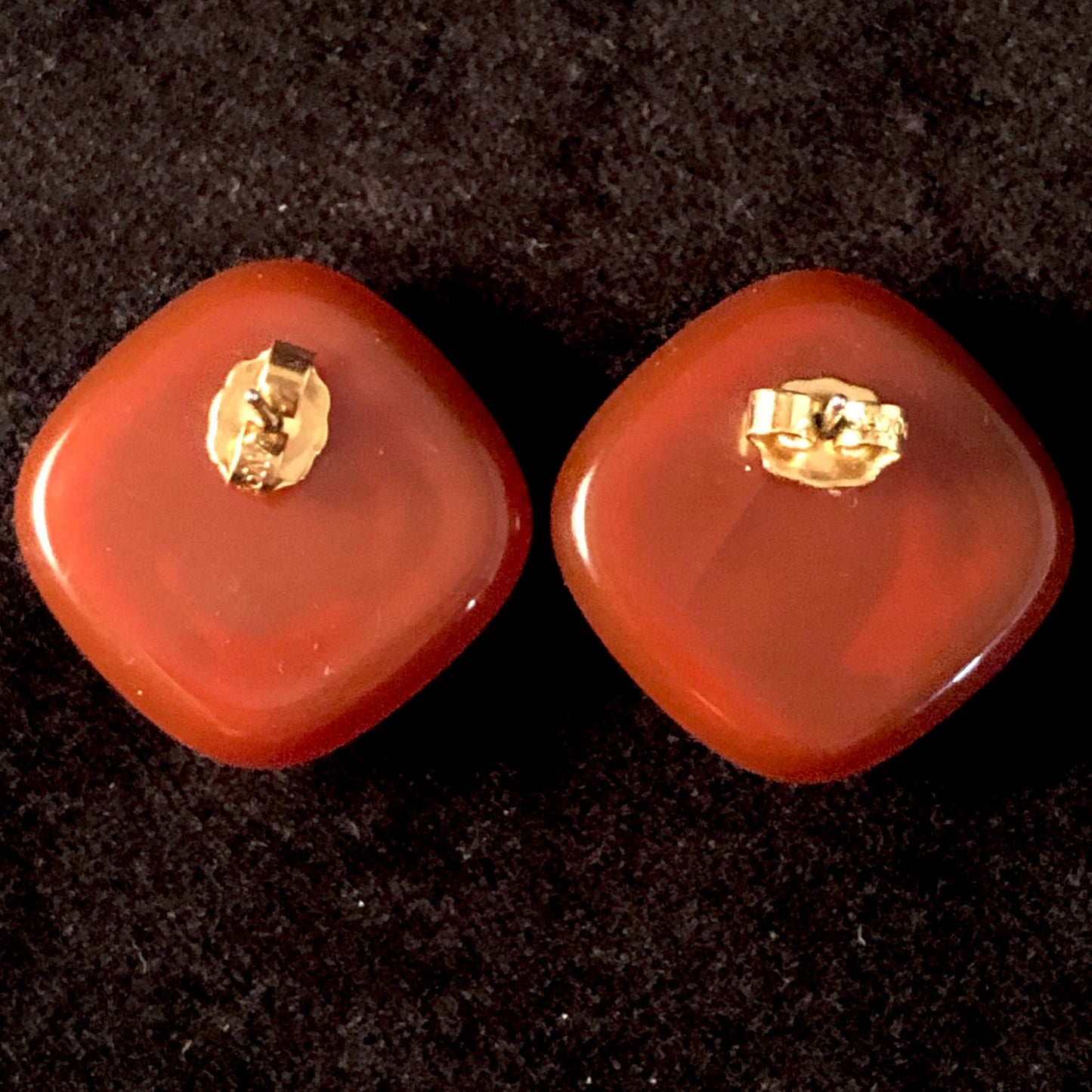 1986 Avon Polished Spectrum Amber Earrings - Retro Kandy Vintage