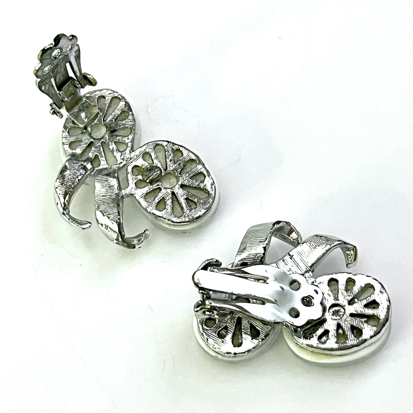 Late 50s/ Early 60s Glitter Lucite Earrings