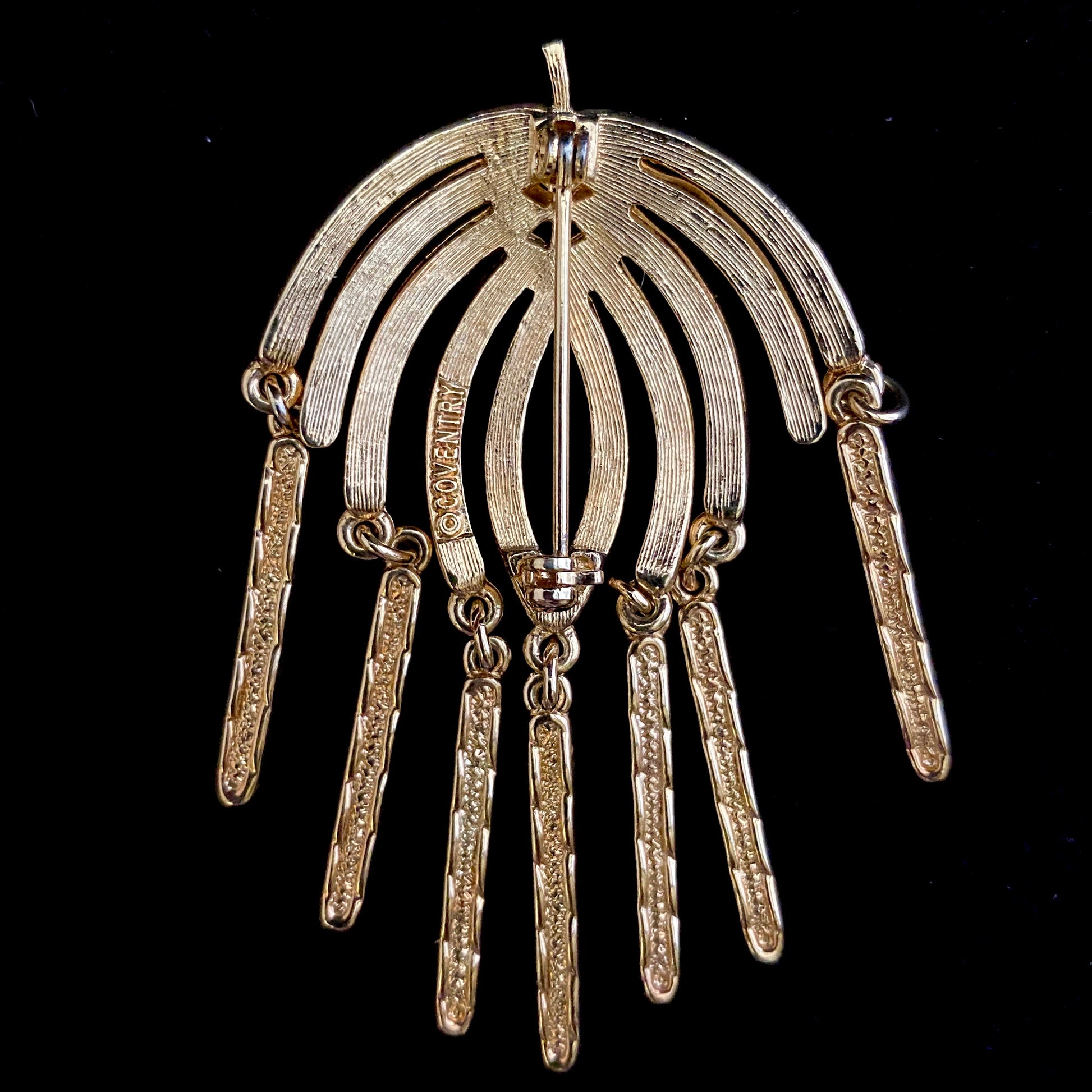 1976 Sarah Coventry Sunburst Brooch - Retro Kandy Vintage