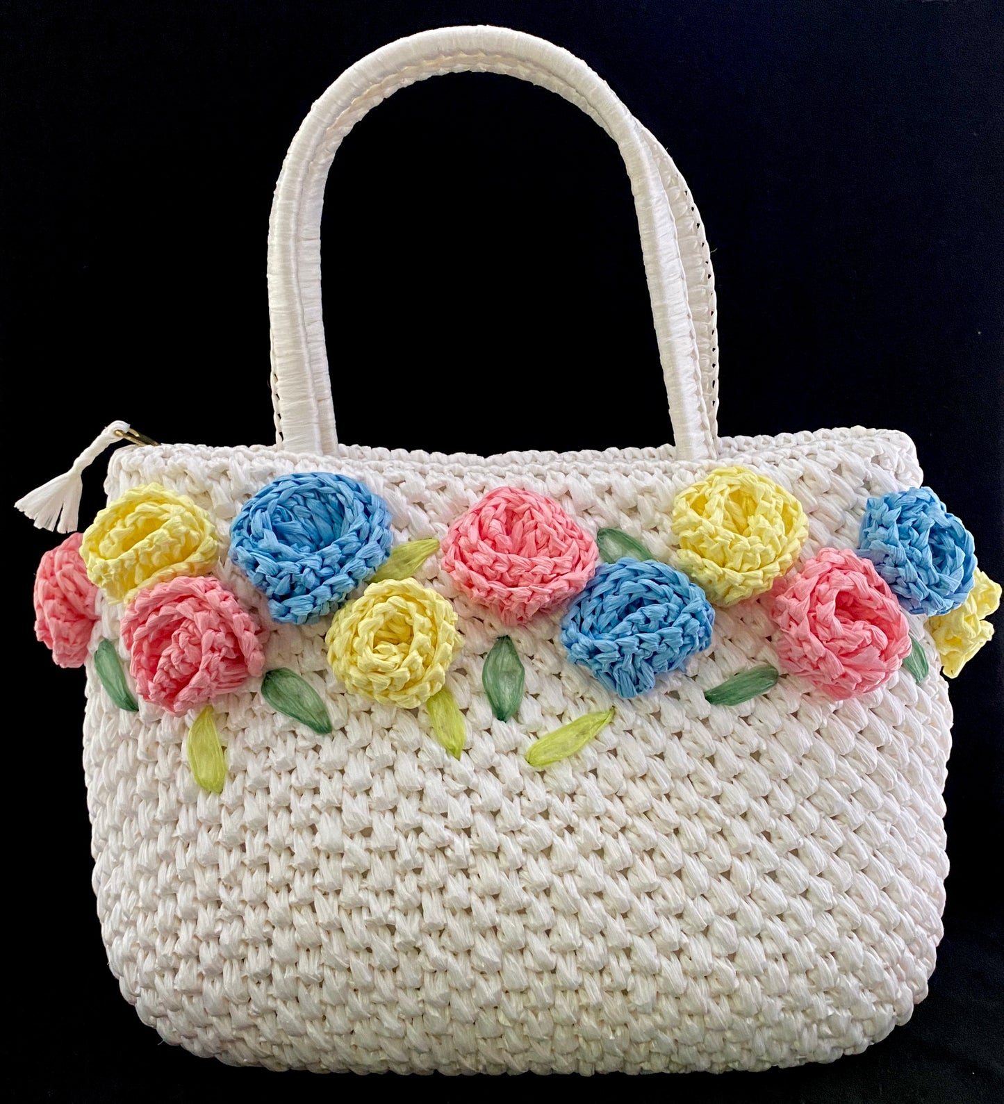 Late 50s/ Early 60s Security Quality Plus Raffia Handbag - Retro Kandy Vintage